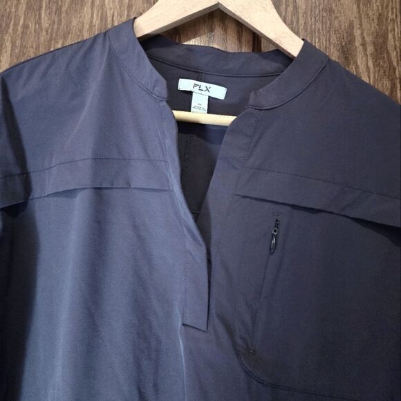 FLX Nylon Cropped Jacket Grey  XSMALL NWT - Picture 4 of 13